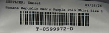 Load image into Gallery viewer, Banana Republic Mens Purple Heather Short Sleeve Golf Polo Shirt Size L