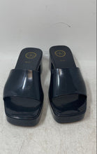 Load image into Gallery viewer, MKS Womens Black Open Toe Slip-On Block Slide Sandals Size 5