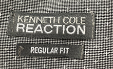 Load image into Gallery viewer, Kenneth Cole Reaction Mens Gray White Dotted Wrinkle Free Dress Shirt Size 16.5