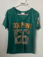 Load image into Gallery viewer, Pink Victoria's Secret Womens Green NFL Miami Dolphins Sports T-Shirt Size M
