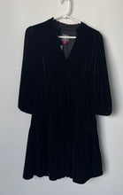 Load image into Gallery viewer, Vince Camuto Womens Black Long Sleeve V-Neck Knee Length A-Line Dress Size 4
