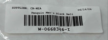Load image into Gallery viewer, Penguin Mens Black Leather Adjustable Formal Dress Belt Size 36