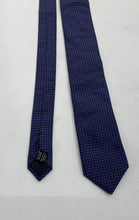 Load image into Gallery viewer, Hugo Boss Mens Blue Geometric Print Silk Keeper Loop Adjustable Pointed Tie