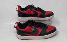 Load image into Gallery viewer, Nike Kids Court Borough Low Recraft Red Black Lace-Up Sneaker Shoes Size 4Y