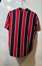 Load image into Gallery viewer, Guess Mens Multicolor Striped Printed Collared Button-Up Shirt Size Large