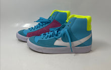 Load image into Gallery viewer, Nike Boys Blazer Mid 77 DQ6084-400 Blue Yellow Leather Sneaker Shoes Size 5.5Y