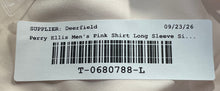 Load image into Gallery viewer, Perry Ellis Mens Pink Long Sleeve Slim Fit Stretch Button-Up Shirt Size Medium