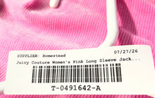 Load image into Gallery viewer, Juicy Couture Womens Pink Long Sleeve Cropped Pullover Hoodie Size XL