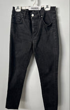 Load image into Gallery viewer, Ann Taylor Womens Black Dark Wash Stretch Pockets Skinny Jeans Size 4P
