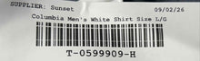 Load image into Gallery viewer, Columbia Mens White Short Sleeve Spread Collar Button-Up Shirt Size Large
