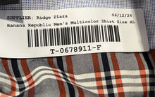 Load image into Gallery viewer, Banana Republic Mens Multicolor Plaid Print Slim-Fit Button-Up Shirt Size XL