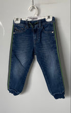 Load image into Gallery viewer, Diesel Boys Blue 5-Pocket Design Adjustable Drawstring Tapered Leg Jeans Size 4Y