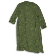 Load image into Gallery viewer, Liz Claiborne Womens Green Black Paisley Open Front Cardigan Sweater Size L