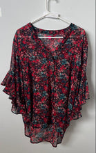 Load image into Gallery viewer, Vince Camuto Womens Multicolor Floral Print Blouse Top Size Large