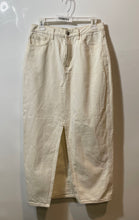 Load image into Gallery viewer, Mango Womens White Front Slit Pockets Jean Maxi Skirt Size Medium