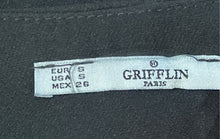 Load image into Gallery viewer, Grifflin Womens Black Pearls Flat Front Straight Leg Cropped Pants Size Small