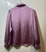 Load image into Gallery viewer, Zendaya Tommy Womens Lilac Long Sleeve Collared Button-Up Shirt Size 8