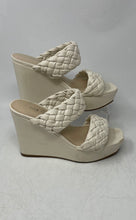 Load image into Gallery viewer, Nine West Womens Nessie White Braided Wedge Platform Sandal Size 7.5M