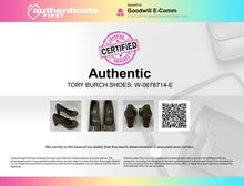 Load image into Gallery viewer, Authentic Tory Burch Womens Aaden Brown Patent Leather Pump Heels Sz 8M Damaged