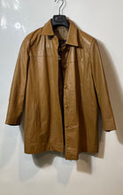 Load image into Gallery viewer, Triptico Womens Brown Leather Long Sleeve Collared Button Front Jacket Size XXL