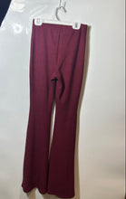 Load image into Gallery viewer, Fashion Nova Womens Burgundy Ribbed Side Zip Casual Flared Pants Size S