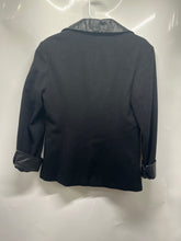 Load image into Gallery viewer, Braebrook Black Womens Faux Leather Trim Long Sleeve Full-Zip Jacket Size 6