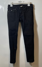 Load image into Gallery viewer, True Religion Womens Julie Black Denim Dark Wash Skinny Jeans Pants Size 28