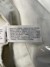 Load image into Gallery viewer, Zara Womens White Denim Collared Long Puff Sleeve Button-Up Shirt Size XS