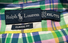 Load image into Gallery viewer, Ralph Lauren Mens Multicolor Plaid Printed Short Sleeve Button-Up Shirt Size XXL