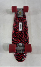 Load image into Gallery viewer, MoBoard Black Red Zebra Print Graphic Design Plastic Cruiser Complete Skateboard