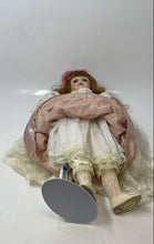 Load image into Gallery viewer, Seymour Mann Porcelain Theresa C3198 Communion Pink Dress Floral 18 Inch Doll