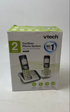 Load image into Gallery viewer, VTech Cordless Phone System 2 Handset With Accessories In Box Not Tested
