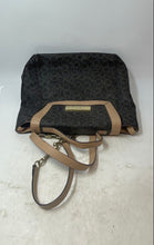 Load image into Gallery viewer, Calvin Klein Womens Brown Black Monogram Print Leather Adjustable Strap Backpack