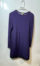 Load image into Gallery viewer, Michael Kors Womens Purple Long Sleeve Shift Dress Size Medium
