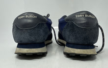 Load image into Gallery viewer, Authentic Tory Burch Womens Navy Blue Lace-Up Low Top Sneakers Shoes Size 8.5 M