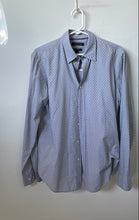 Load image into Gallery viewer, Banana Republic Mens Blue Printed Cotton Camden Fit Button-Up Shirt Size S