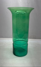 Load image into Gallery viewer, Green Glass Collectible Home Decorative Cylindrical Wide-Flared Top Big Vase