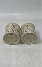 Load image into Gallery viewer, Set Of 2 Pcs Lenox Beige Ceramic Illuminations Candle Holder Collectible