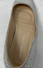 Load image into Gallery viewer, Adrienne Vittadini Womens Fiona Silver Rhinestone Block Pump Heels Size 8.5M