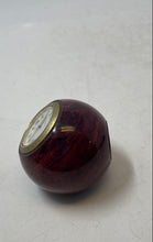 Load image into Gallery viewer, Leeman Brown Classic Decorative Table Clock Shaped Like A Cricket Ball