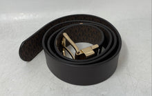 Load image into Gallery viewer, Michael Kors Womens Brown Monogram Adjustable Buckle Reversible Waist Belt