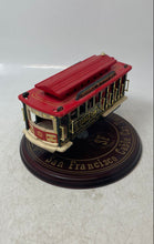 Load image into Gallery viewer, Powell & Hyde Sts. San Francisco Cable Car Wooden Music Box & Turntable Display