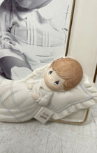 Load image into Gallery viewer, Precious Moments Boy God Bless You On Your Baptism Porcelain Photo Frame In Box