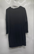 Load image into Gallery viewer, Express Womens Black Long Sleeve V-Neck MidI Length Sweater Dress Size Medium