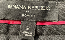 Load image into Gallery viewer, Banana Republic Womens Black Salon Fit Flat Front Straight Leg Ankle Pants Sz 2