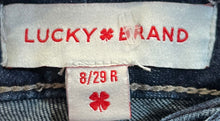 Load image into Gallery viewer, Lucky Brand Womens Blue Dark Wash Pockets Denim Bootcut Jeans Size 8/29R