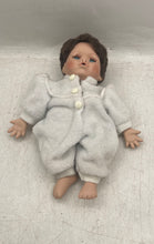 Load image into Gallery viewer, Vintage Porcelain Short Brown Hair And Blue Eyes Collectible Baby Doll