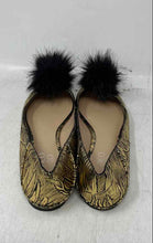 Load image into Gallery viewer, Franco Sarto Womens Sukie Gold Black Slip-On Ballet Flats Size 6M