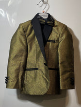 Load image into Gallery viewer, Joseph Dann Boys Gold & Black Two-Piece Blazer & Vest Set Size 5