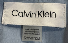 Load image into Gallery viewer, Calvin Klein Womens Light Blue Long Sleeve Collarless Open Front Blazer Size 22W
